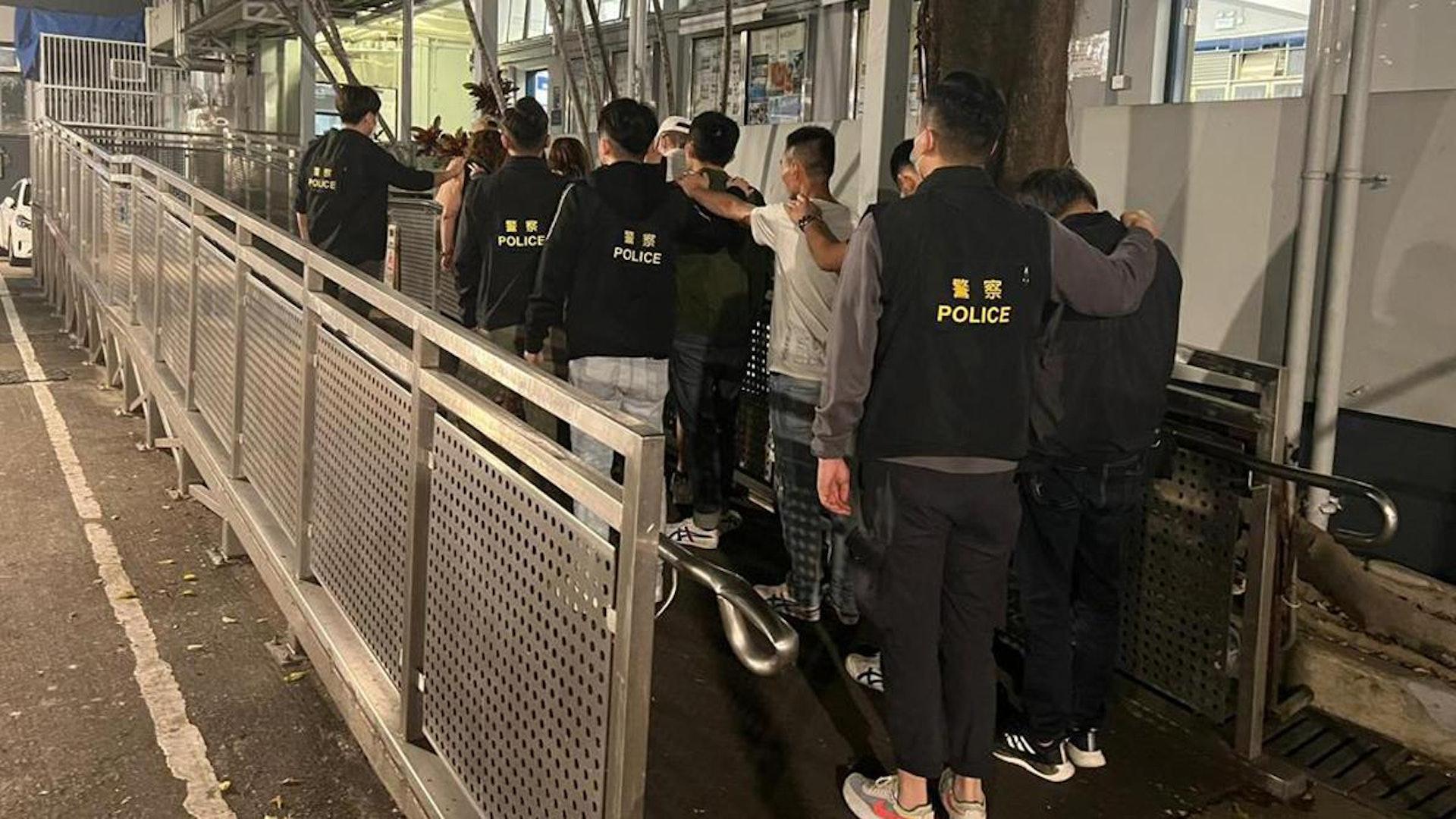 警旺角大規模反黑拘46人  (警方圖片)