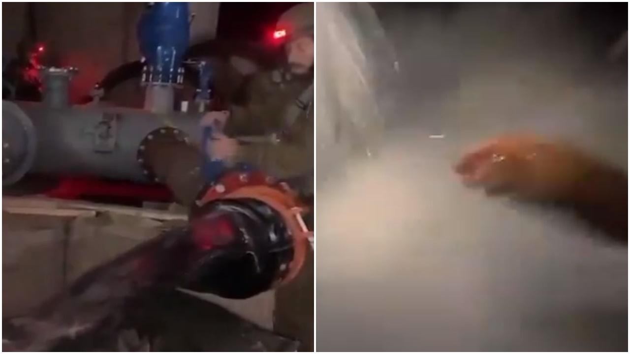 以軍：地面行動進入第三階段。網傳水淹哈馬斯地道片段。(X)