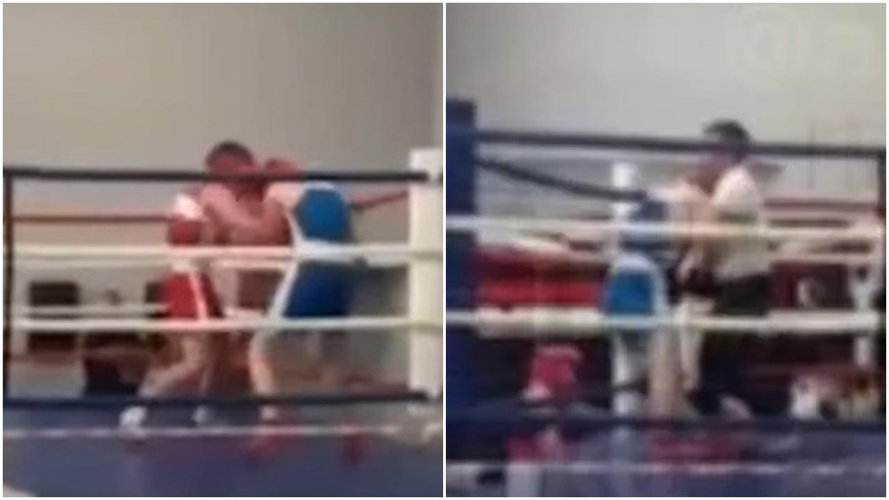 俄14歲拳手遭連番重擊，疑「爆肝」身亡。(YouTube)