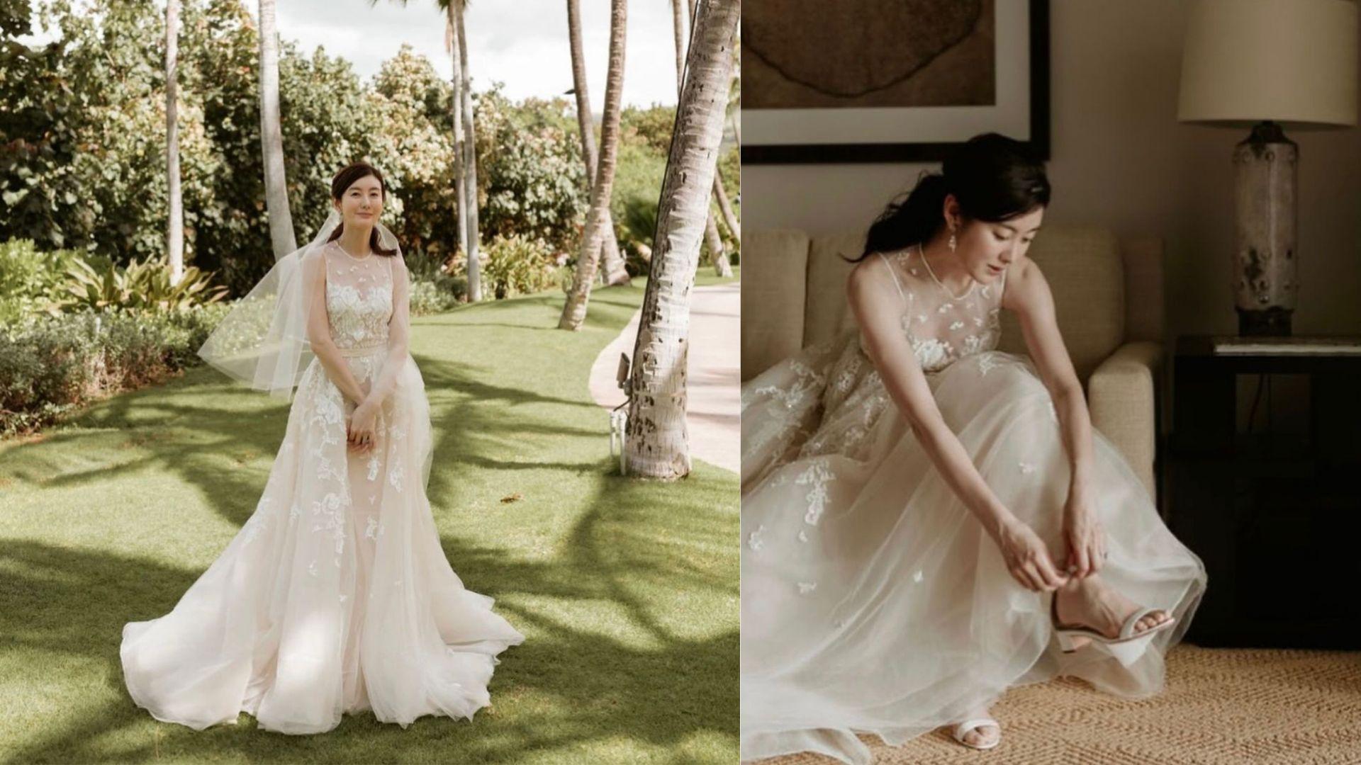 友坂理惠三度嫁人影婚紗相 現任老公神秘身份曝光