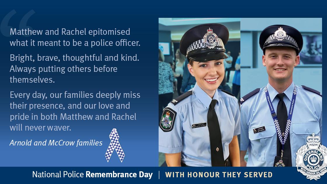 兩名澳洲警察在去年被槍殺。(澳洲昆士蘭警察FB)
