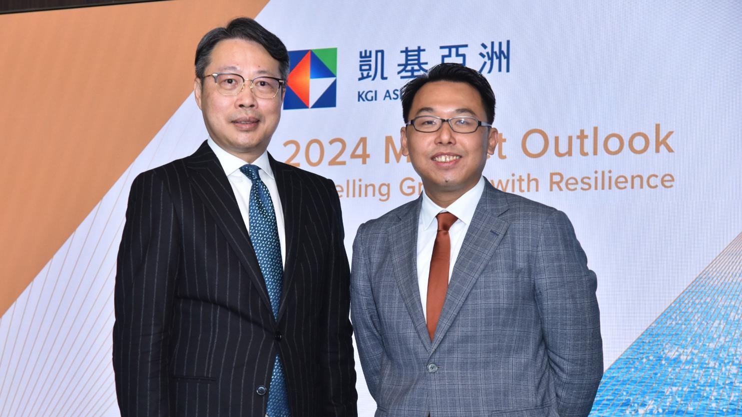 凱基投顧董事長朱晏民、凱基亞洲投資策略部主管溫傑