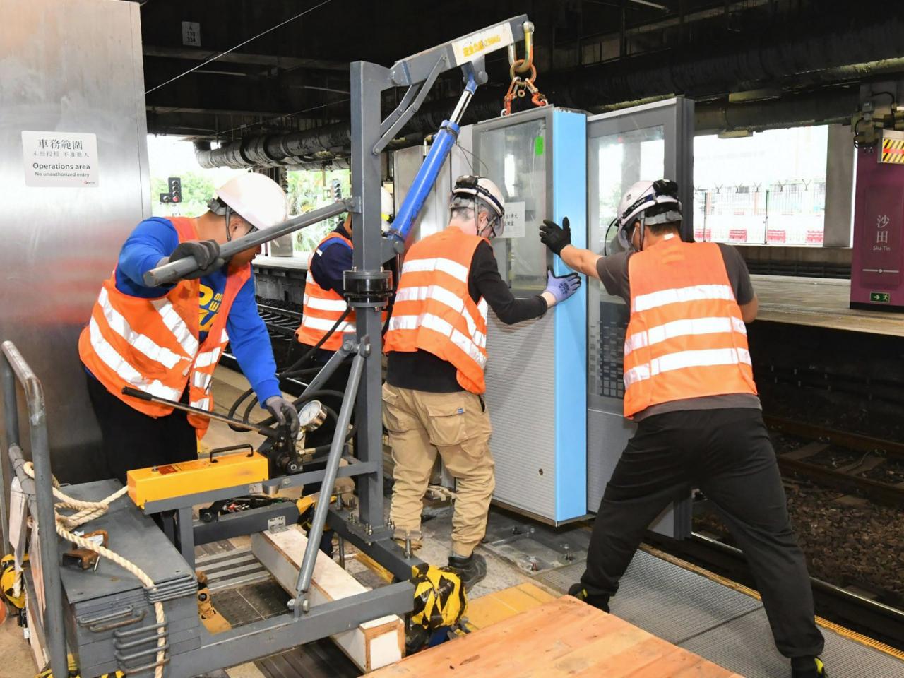 港鐵今日起在沙田站安裝月台閘門　不影響日常車務運作