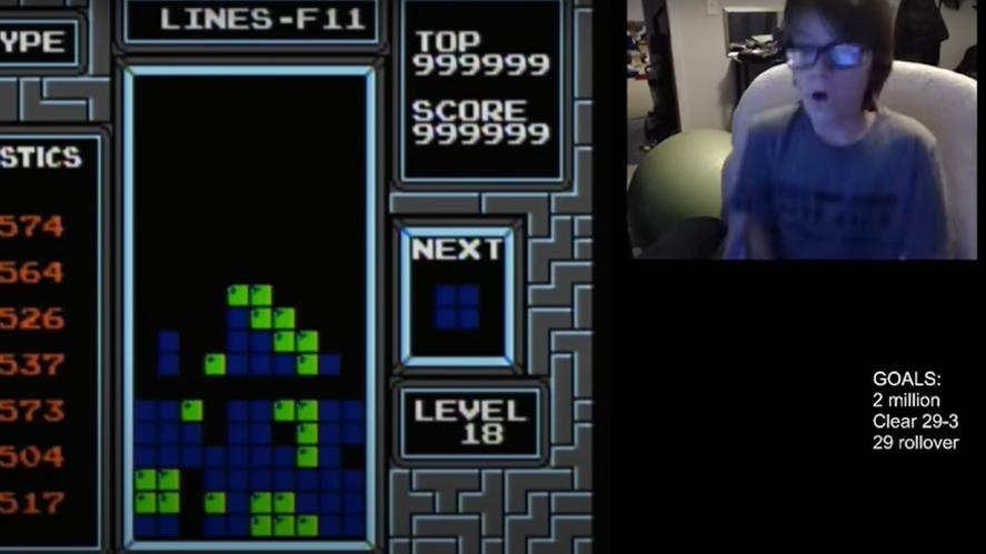 人類首度擊敗《俄羅斯方塊》？13歲少年打到hang機。(YouTube)