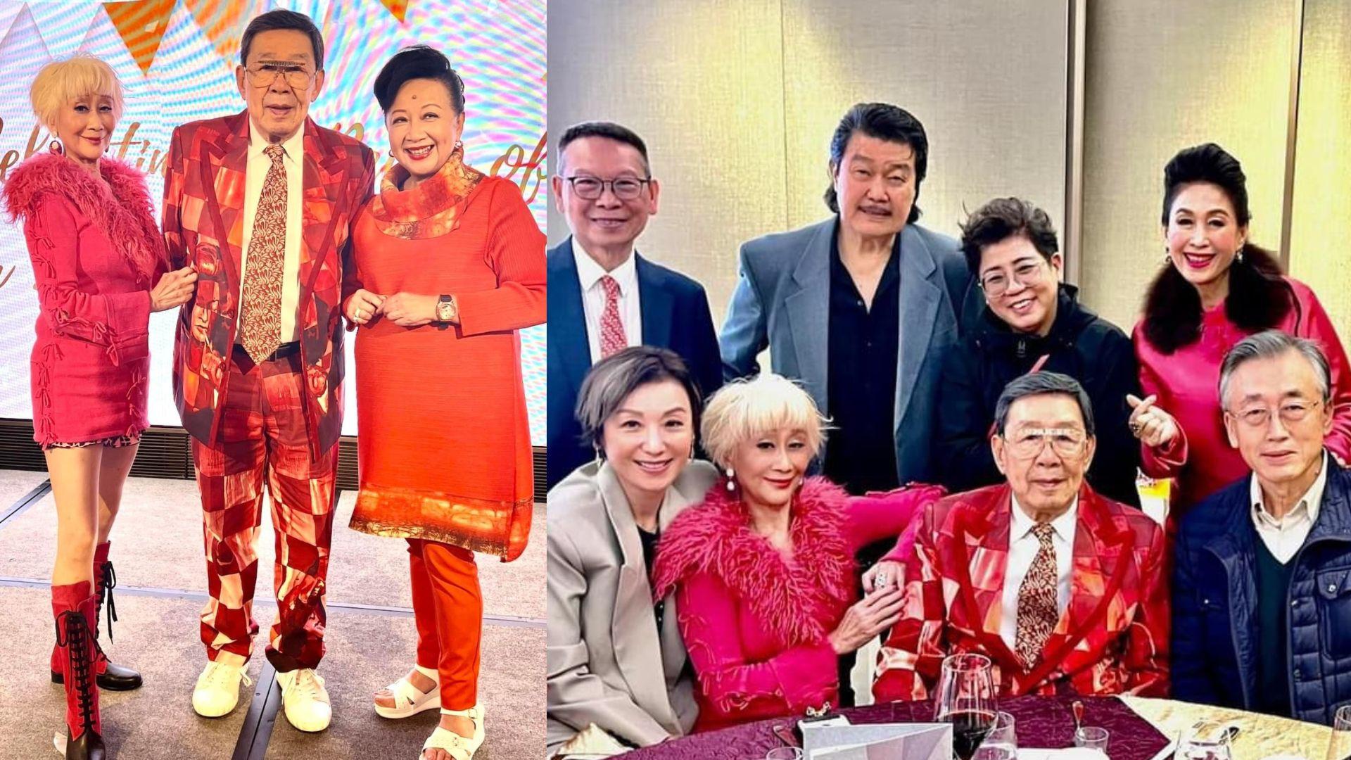 胡楓92歲生日紅噹噹 陳曼娜短裙賀壽勁搶Fo