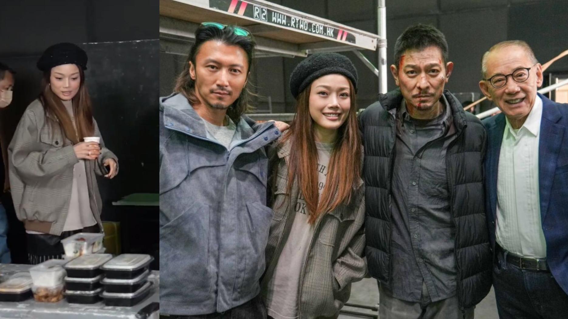 怒火漫延｜容祖兒突擊探班喜見偶像劉德華 恨拍動作戲獲謝霆鋒請食飯盒