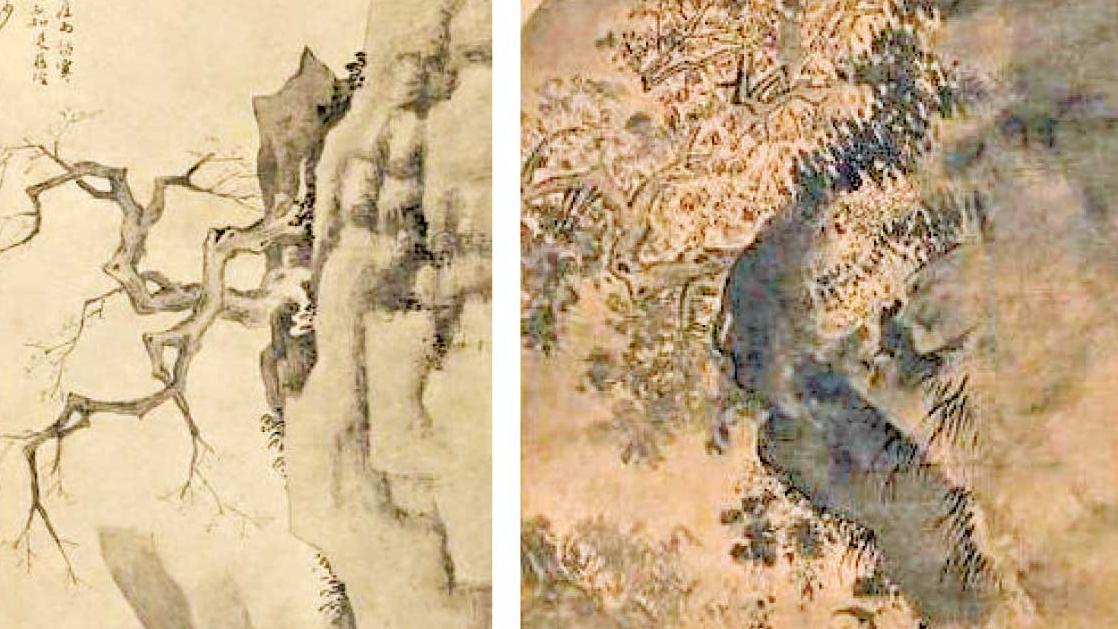 《觀梅圖》與《秋林高士圖》