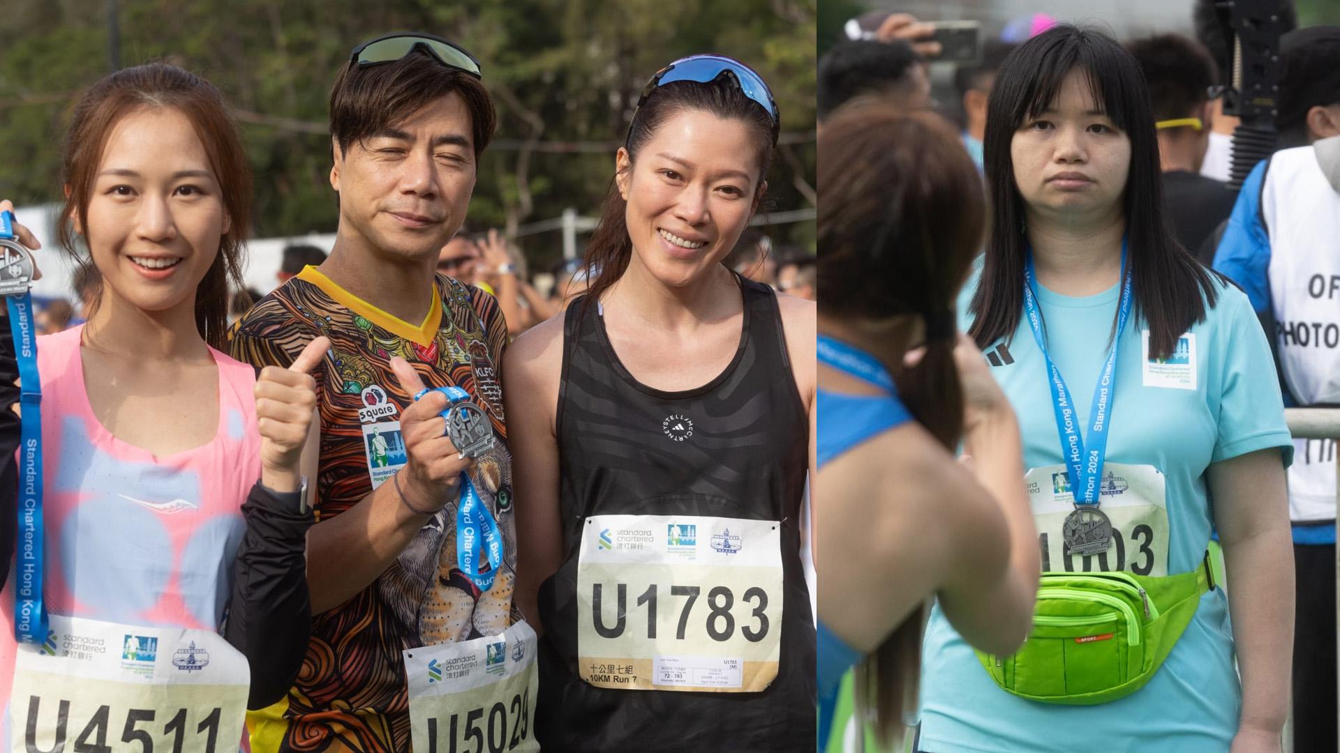 渣打馬拉松2024｜藝人成績出爐！大小姐林淑敏素顏跑10K 薛影儀用近2小時完成