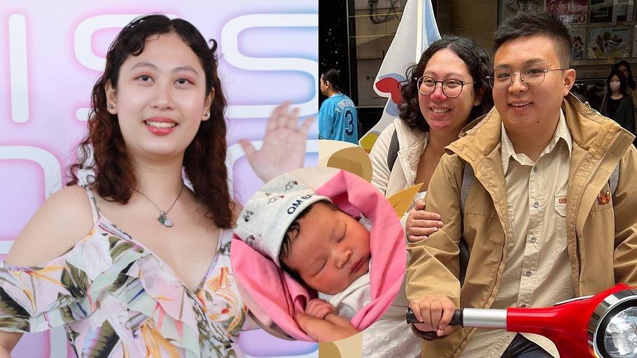 「東涌羅浩楷」利愛安24歲榮升人母 順利誕下9磅大隻B女