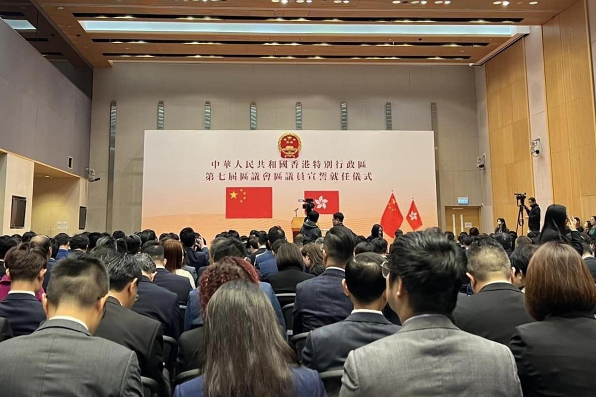 政府今日舉行區議員宣誓就任儀式。(北區區議員曾興隆FB)