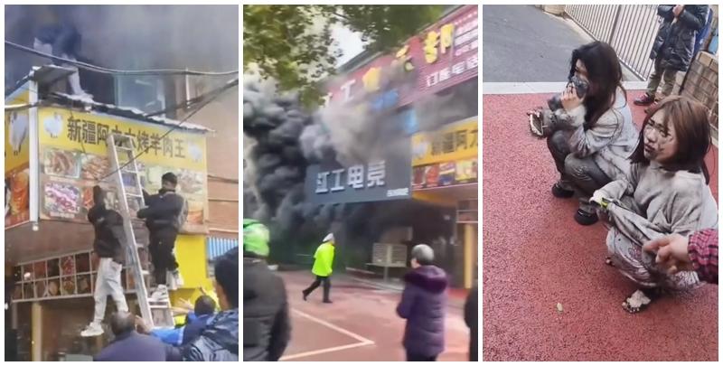 江西省新余市一座6層高商住樓宇昨日(24日)發生大火，造成39人死亡。事發時濃煙通過樓梯湧入二樓的一間培訓機構和賓館，被困人士主要是參加教育諮詢培訓的學生和住宿旅客。（影片截圖）