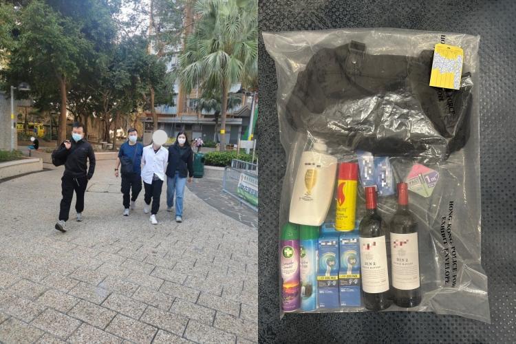 葵涌邨男子偷洗頭水、避孕套等1700元貨品 當場斷正被捕