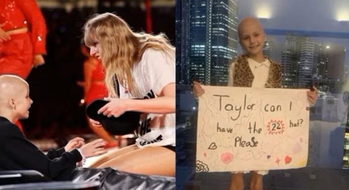 Taylor Swift送帽予腦癌女童 爸爸打人發聲明
