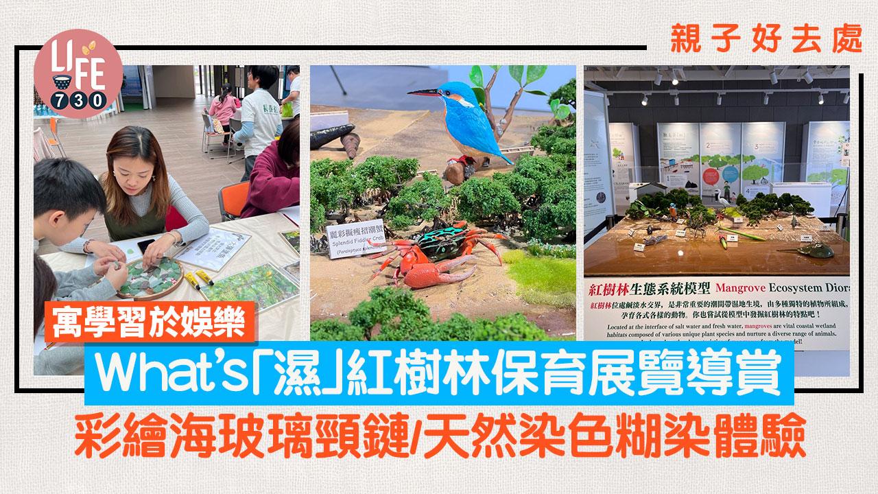 親子好去處｜What’s「濕」紅樹林保育展覽導賞/彩繪海玻璃頸鏈/天然染色糊染體驗 寓學習於娛樂
