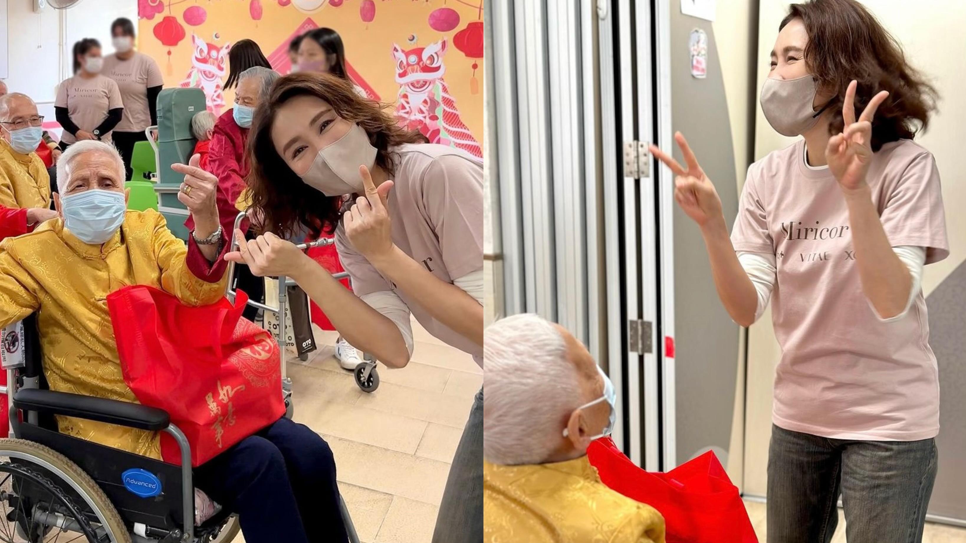 黎姿去安老院做義工派賀年福袋 獲婆婆大讚似20歲  