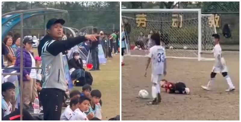 瀋陽奧颯啟星對陣北京踢球者。吳高俊在球隊比分0比6落後下，教唆旗下球員踢人