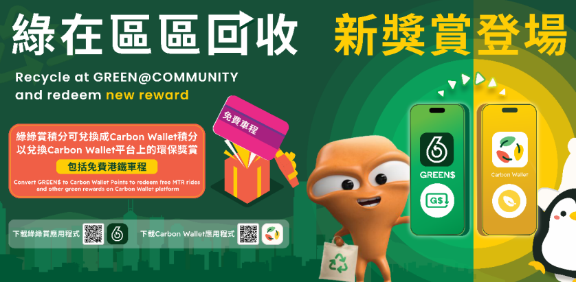 綠在區區｜「綠綠賞」偕Carbon Wallet合作　積分可7折兌CW分換車票