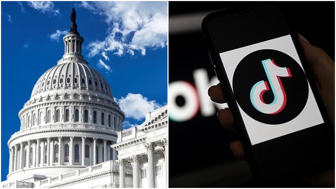 美國參議院通過援助以烏台等法案，強制TikTok賣盤。(資料圖片)