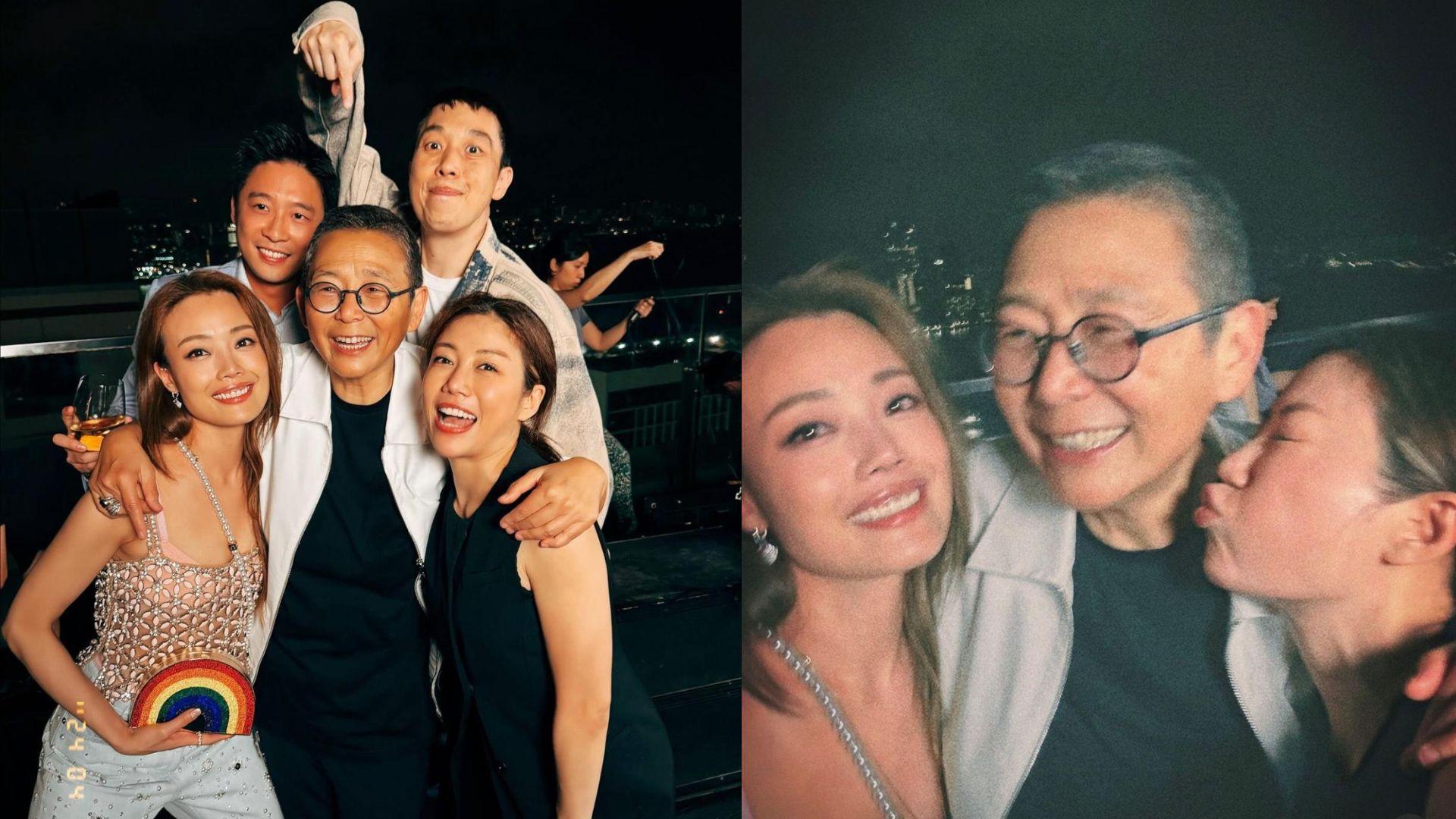 俞琤慶祝70大壽星光熠熠 左擁右抱容祖兒彭秀慧