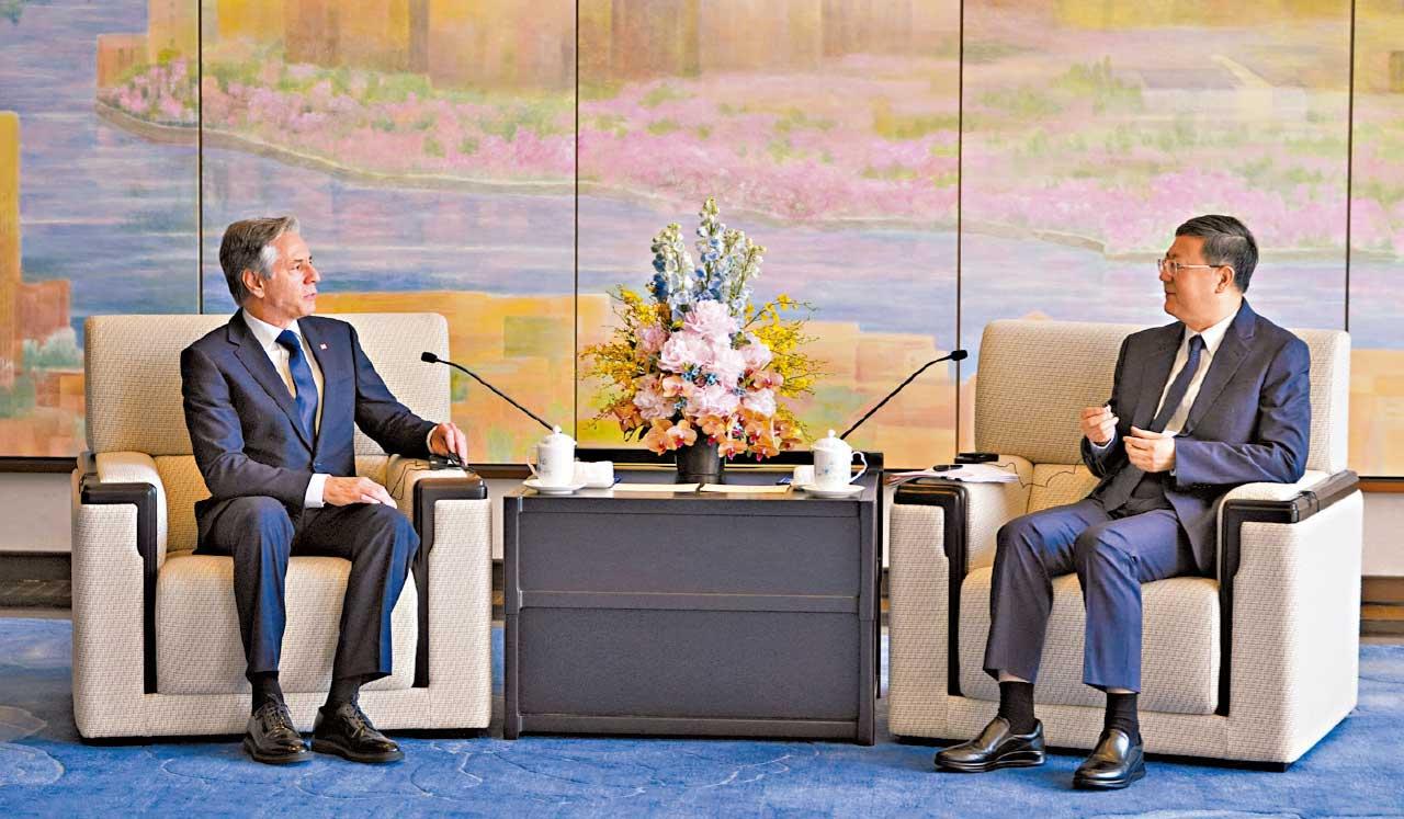 晤上海市委書記  布林肯：中美須妥善處理分歧