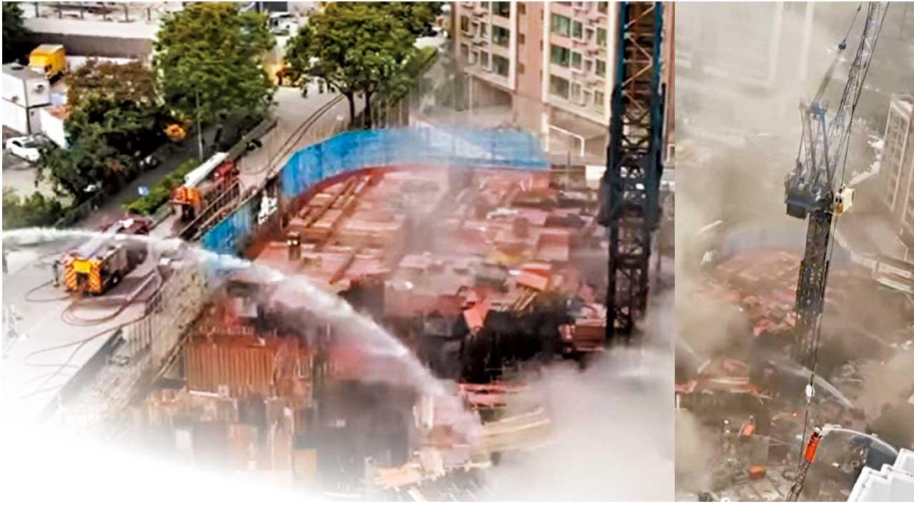 洪水橋四級火焚燒逾日未救熄 火場大量支架如迷宮