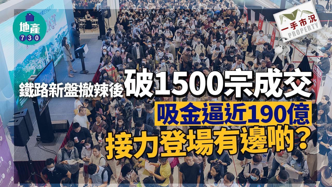 鐵路新盤撤辣後破1500宗成交 吸金逼近190億 接力登場有邊啲？｜一手市況