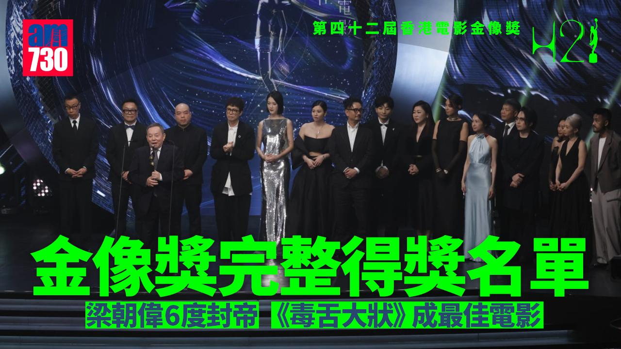 金像獎2024得獎名單-梁朝偉六度當影帝-余香凝首獲影后-毒舌大狀-當選最佳電影/443063