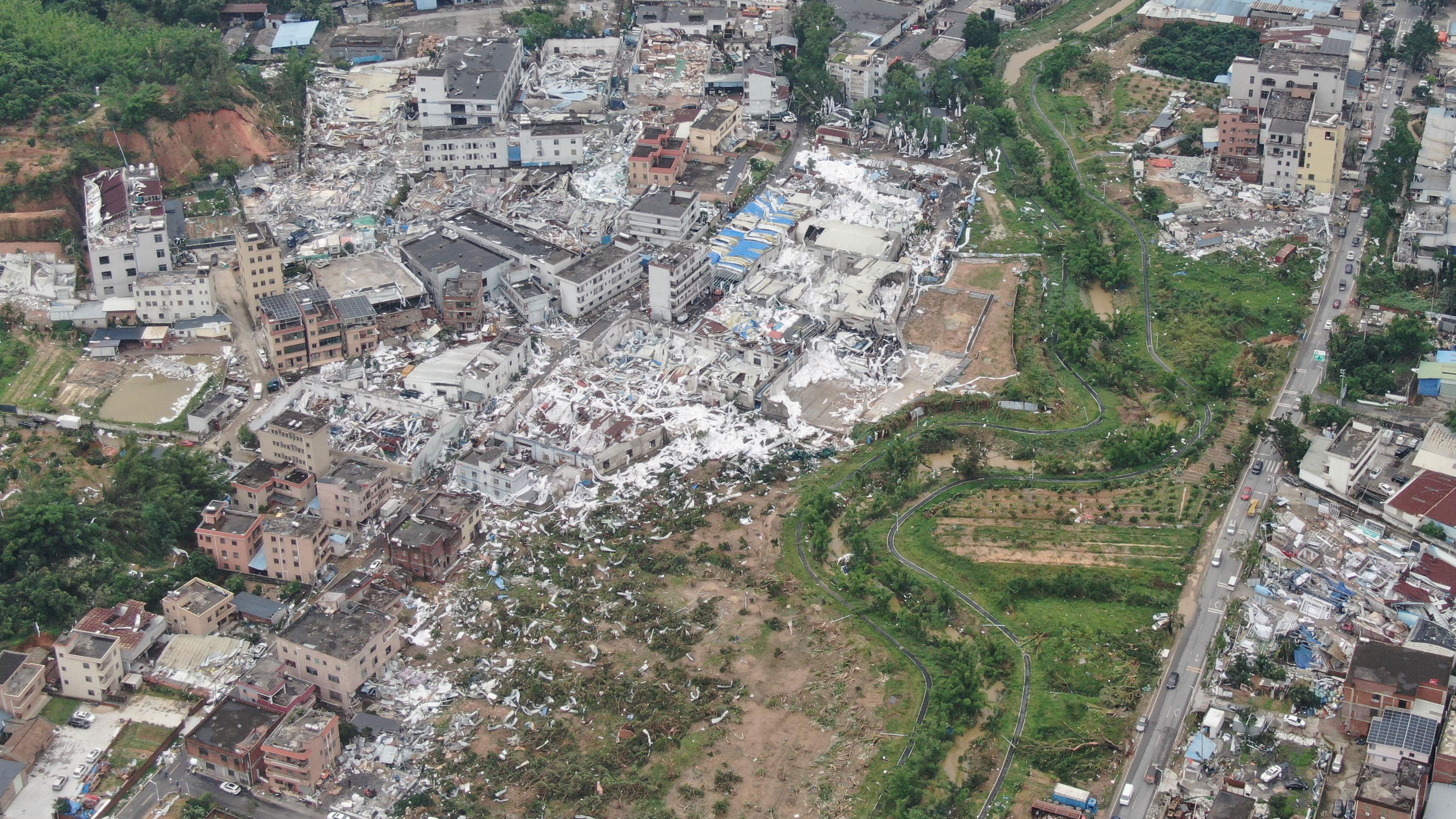 廣州龍捲風｜高清航拍圖曝光驚揭如廢墟 未來幾日恐再有龍捲風