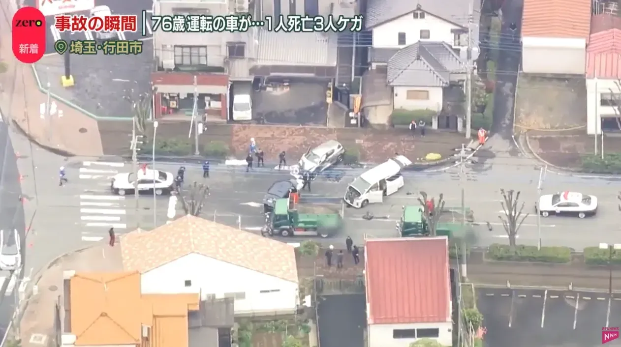 日本76歲婦座駕失控追撞4車致1死3傷　母女陰陽兩隔