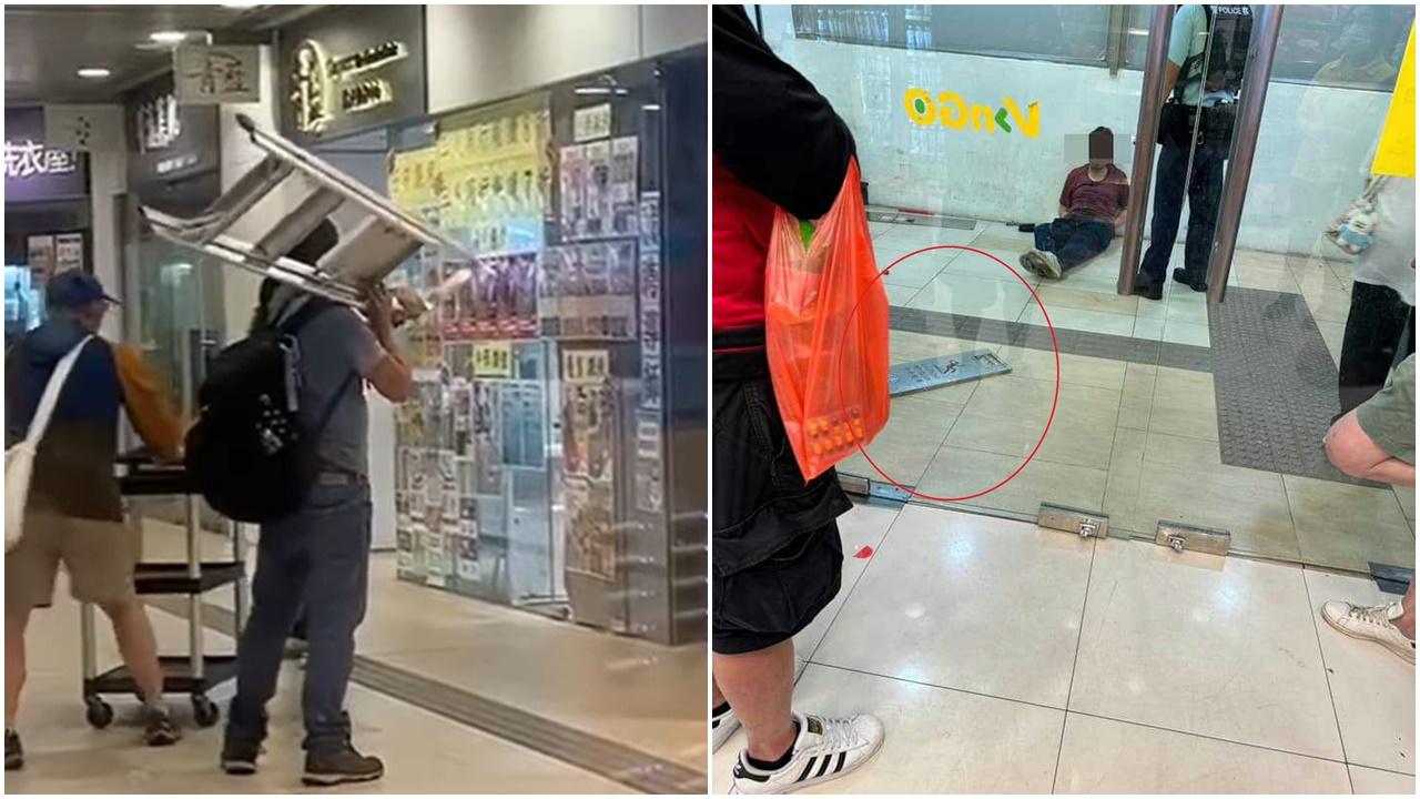 水泉澳快餐店斬人｜「小心地滑」鋁牌