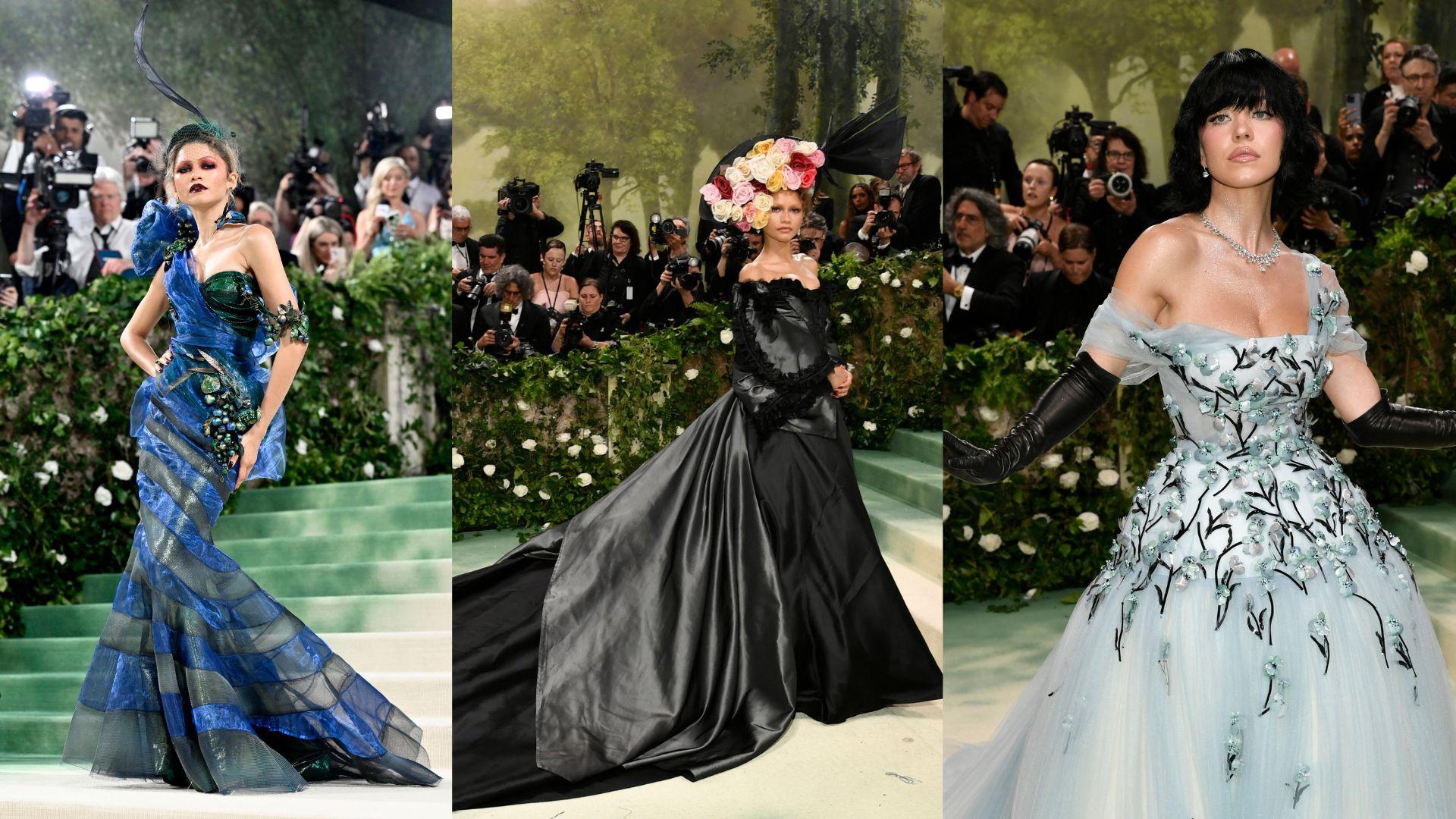 Met Gala 2024｜Zendaya變身兩造型搶風頭 Sydney Sweeney曬胸黑髮look登場