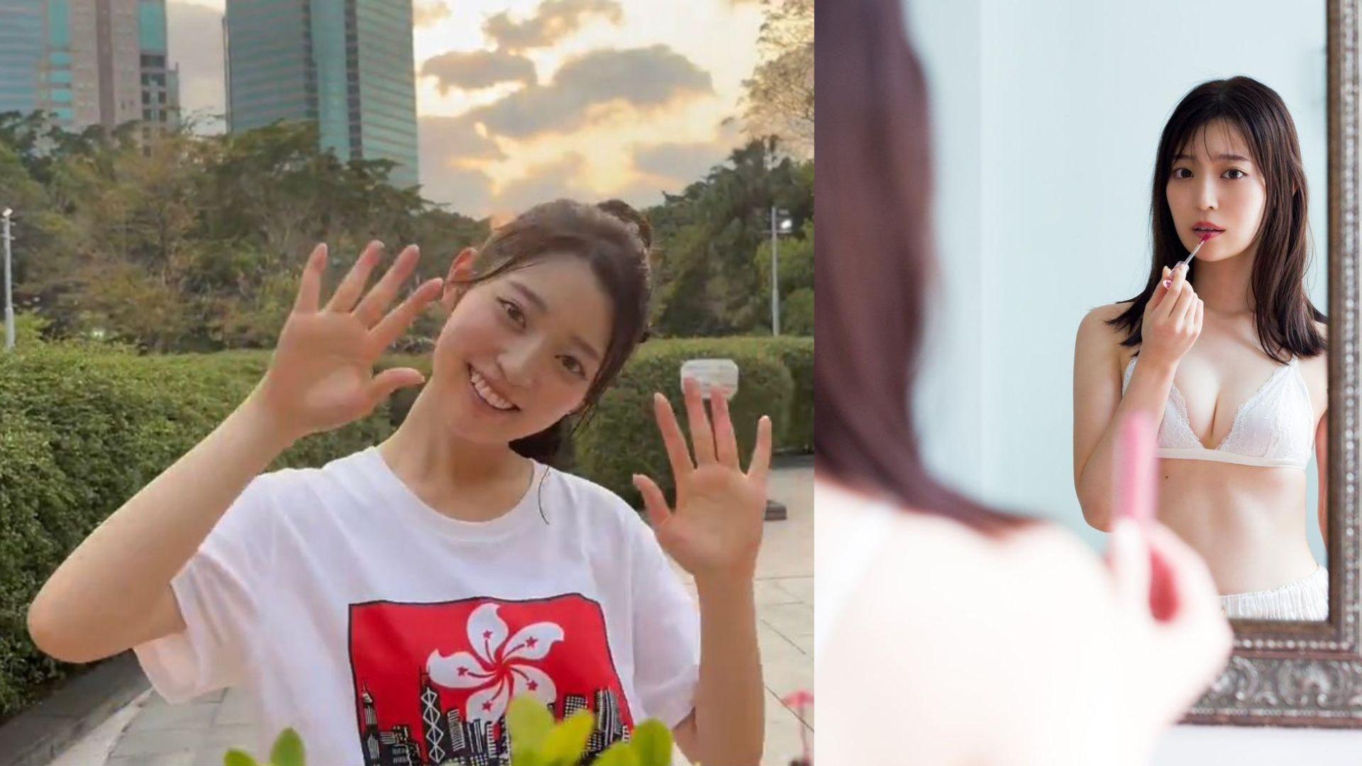 阪口珠美@乃木坂46宣布畢業 穿港區旗上身貼地拍寫真