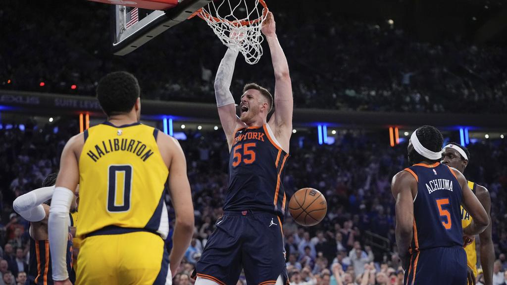 紐約人主場再挫溜馬，場數拉開領先2:0。(美聯社)