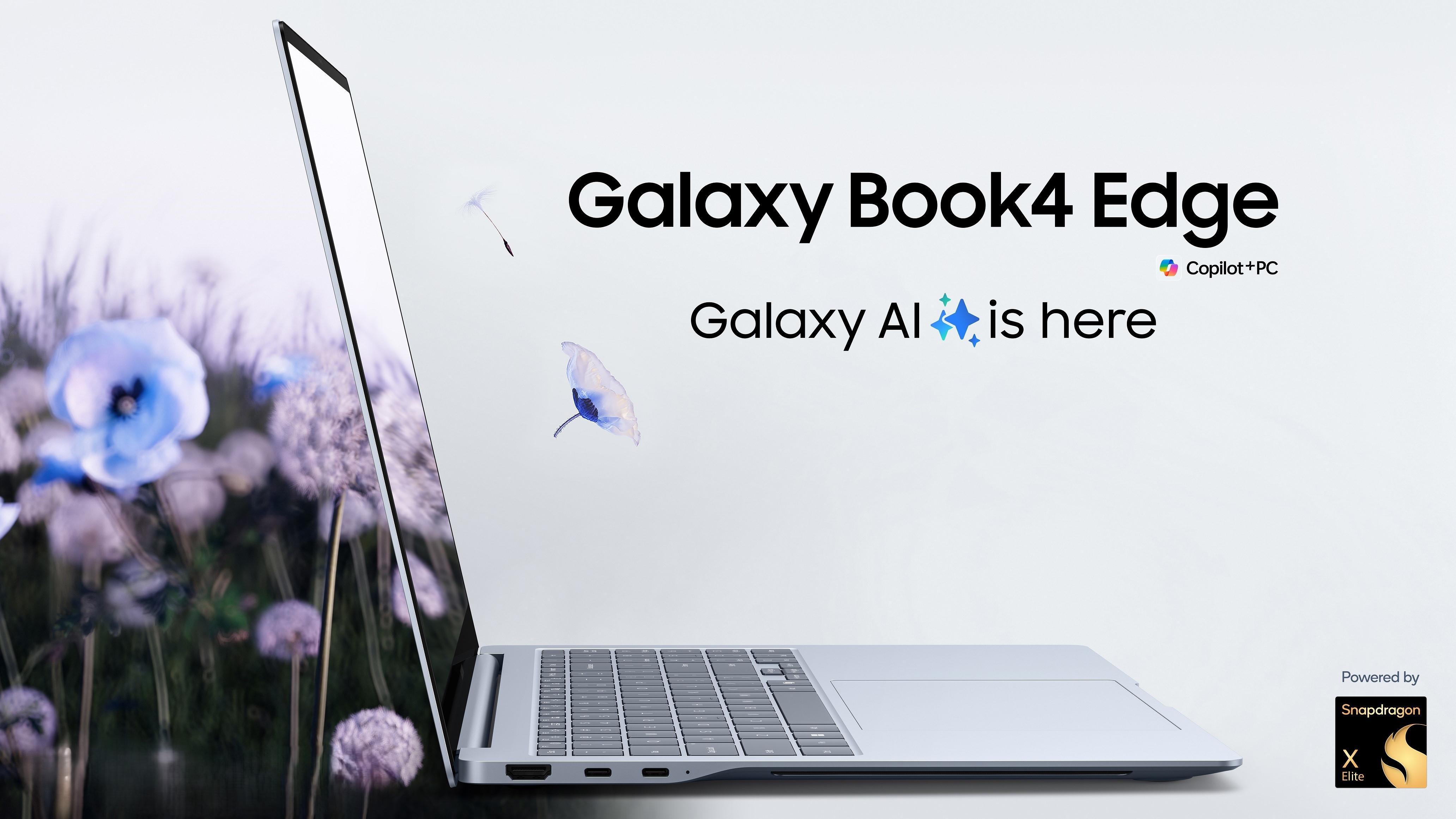 Samsung全新AI手提電腦Galaxy Book4 Edge　Galaxy AI配Microsoft Copilot+雙重人工智能