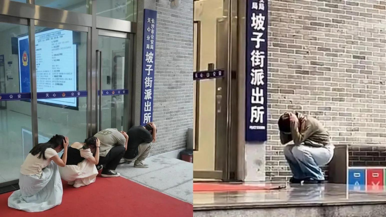 警署成網紅打卡景點　遊客聚集排隊只為「踎低雙手放喺頭」