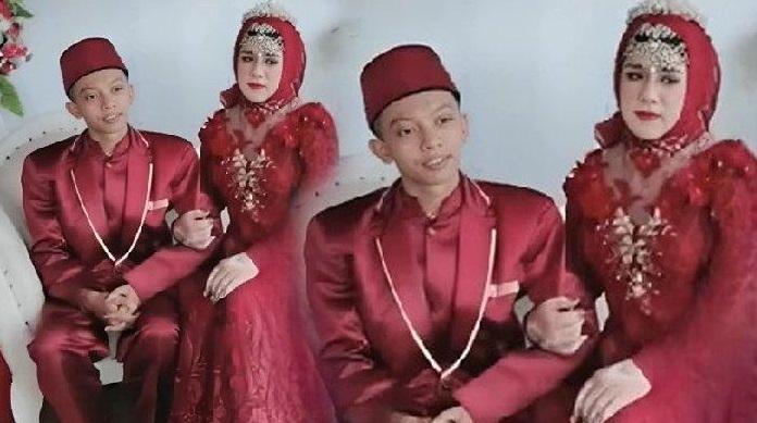 AK與坎薩當日甜蜜成婚。(互聯網)