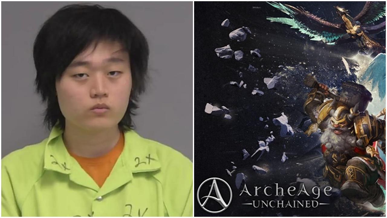 玩《上古世紀》積怨，男玩家搭飛機闖對手家持鐵鎚狂扑頭。(X)