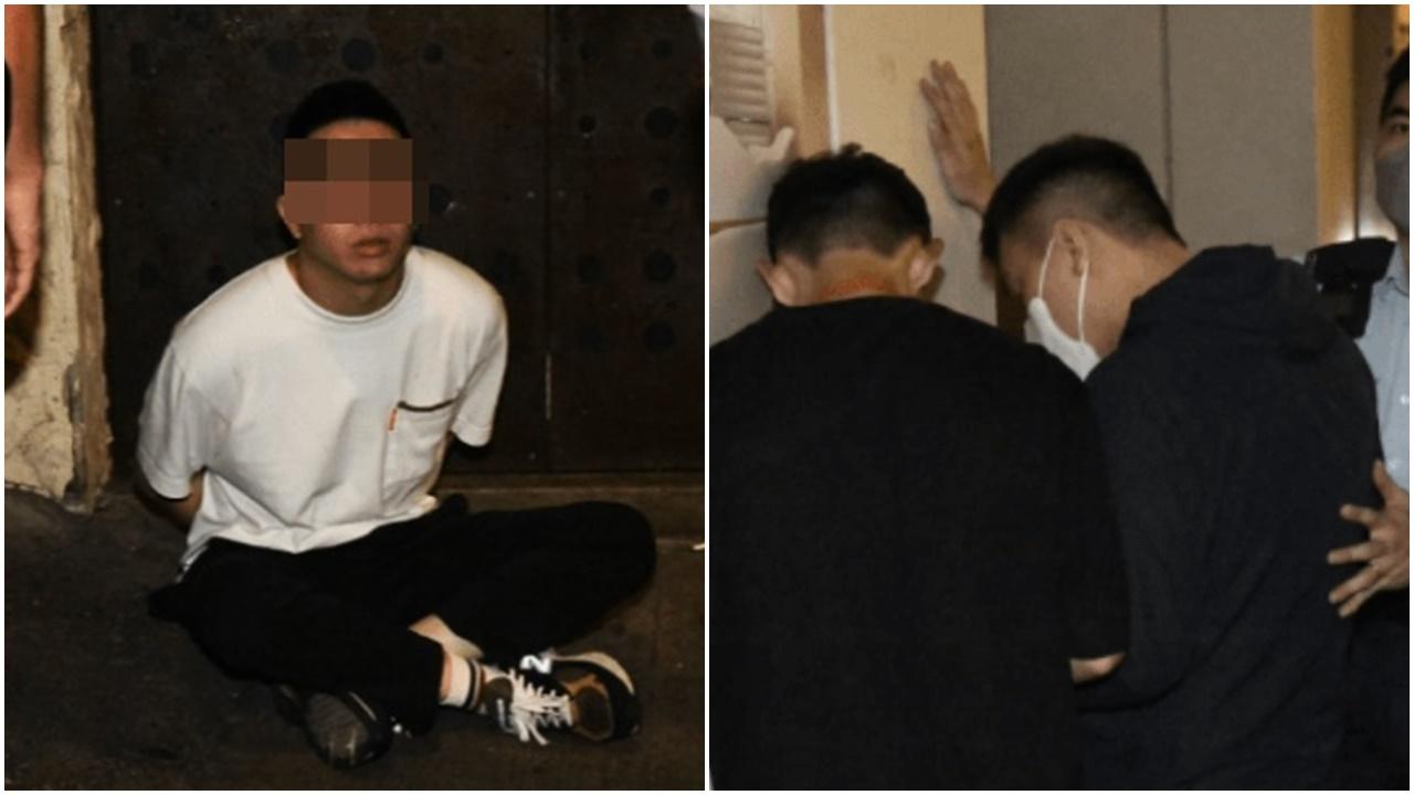 的士司機與2醉漢爭執報稱手錶被搶，有人情緒激動一度被鎖手扣。(電視截圖)