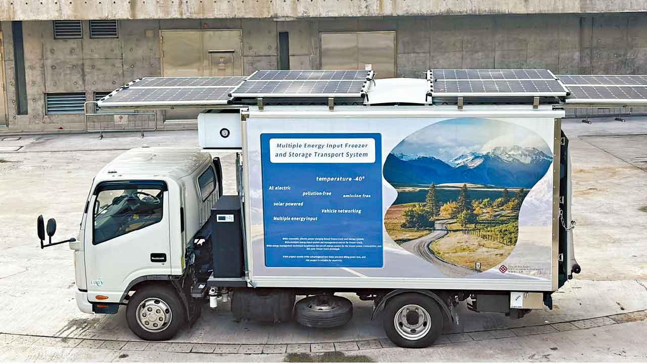 理大研智能太陽能冷藏車 有助減碳 推綠色運輸
