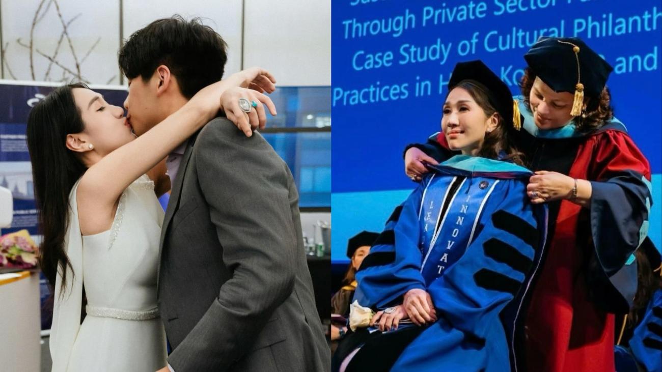 何超盈博士畢業兼結婚5周年 攬實哈佛老公肉緊送肉咀