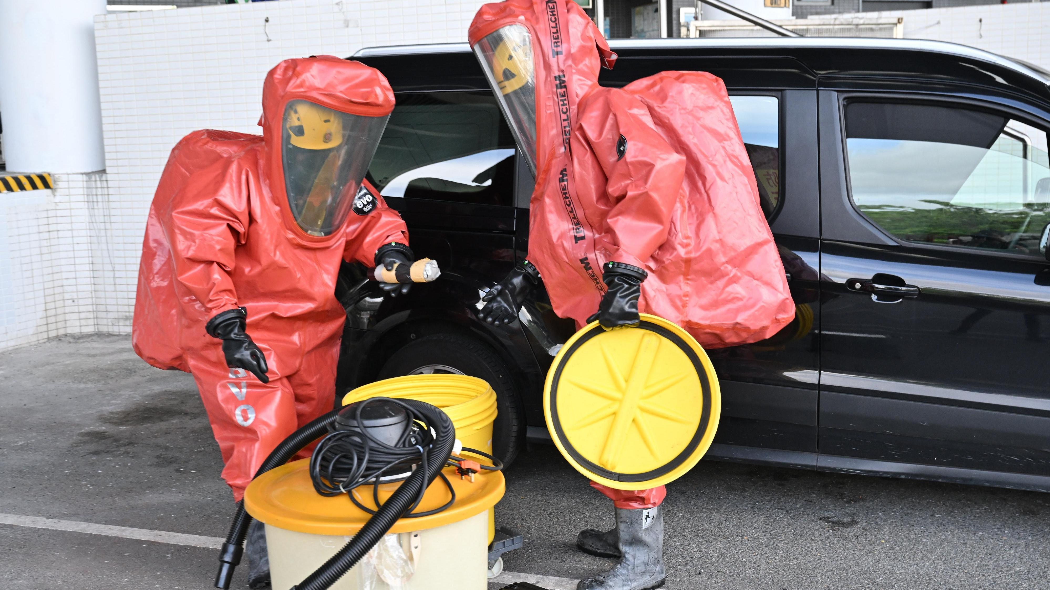 消防處聯海關進行反恐演習 模擬恐怖活動緊急應變 (政府新聞處圖片)