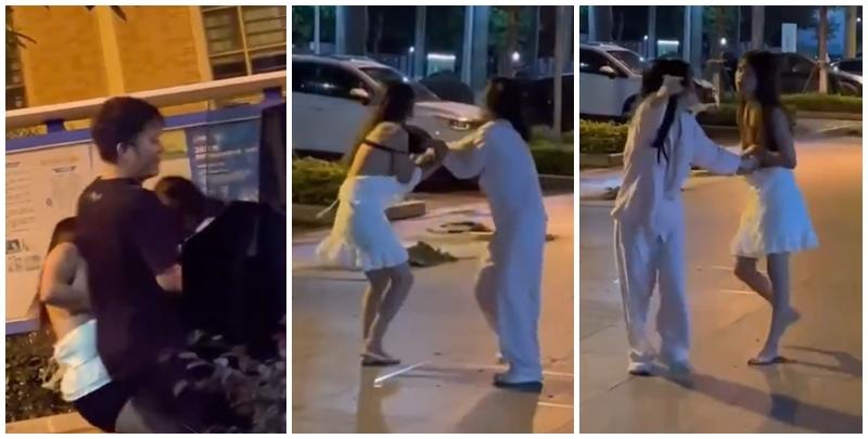  東莞發生一宗街頭捉姦戲碼，一名男子在妻子的Tesla上與情婦「車震」期間觸動警報，妻子到場查看後驚現丈夫外遇，憤怒得當街扯破情婦上衣，影片於社交平台流傳。