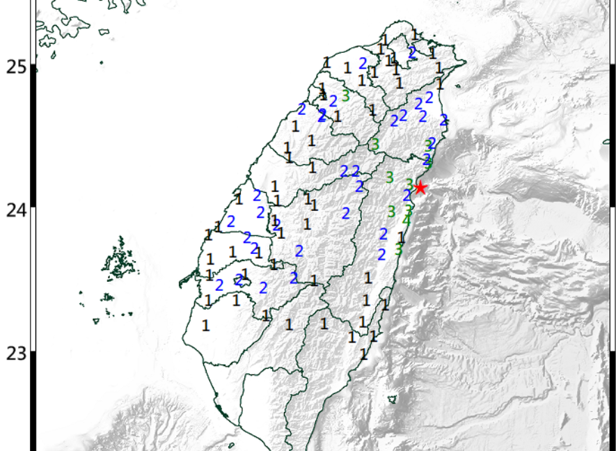 台灣花蓮近海發生5.1級地震，台北高樓明顯感搖晃