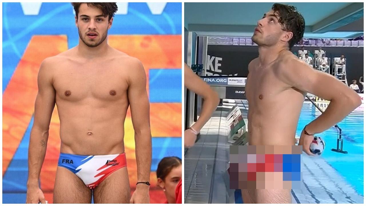 巴黎奧運，法國跳水鮮肉泳褲激凸出賽，疑有反應被瘋傳。(X)