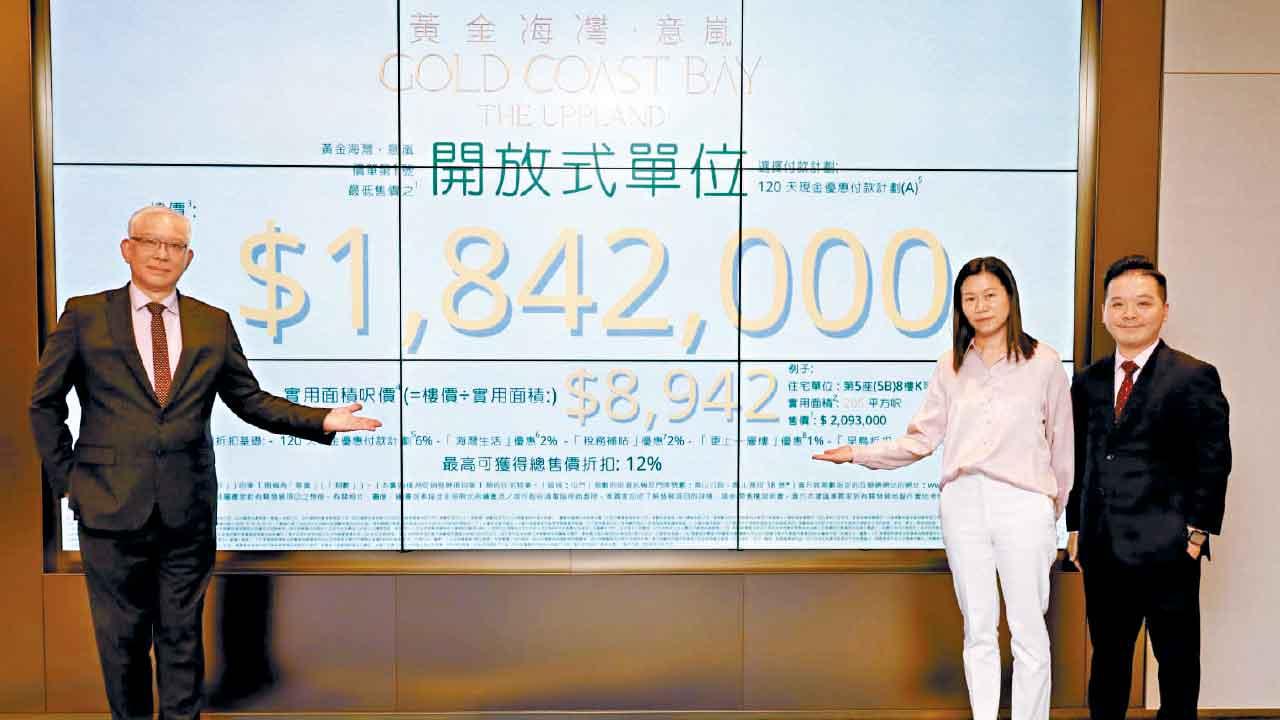 八年最平｜折實均呎$9988 黃金海灣．意嵐184萬入場