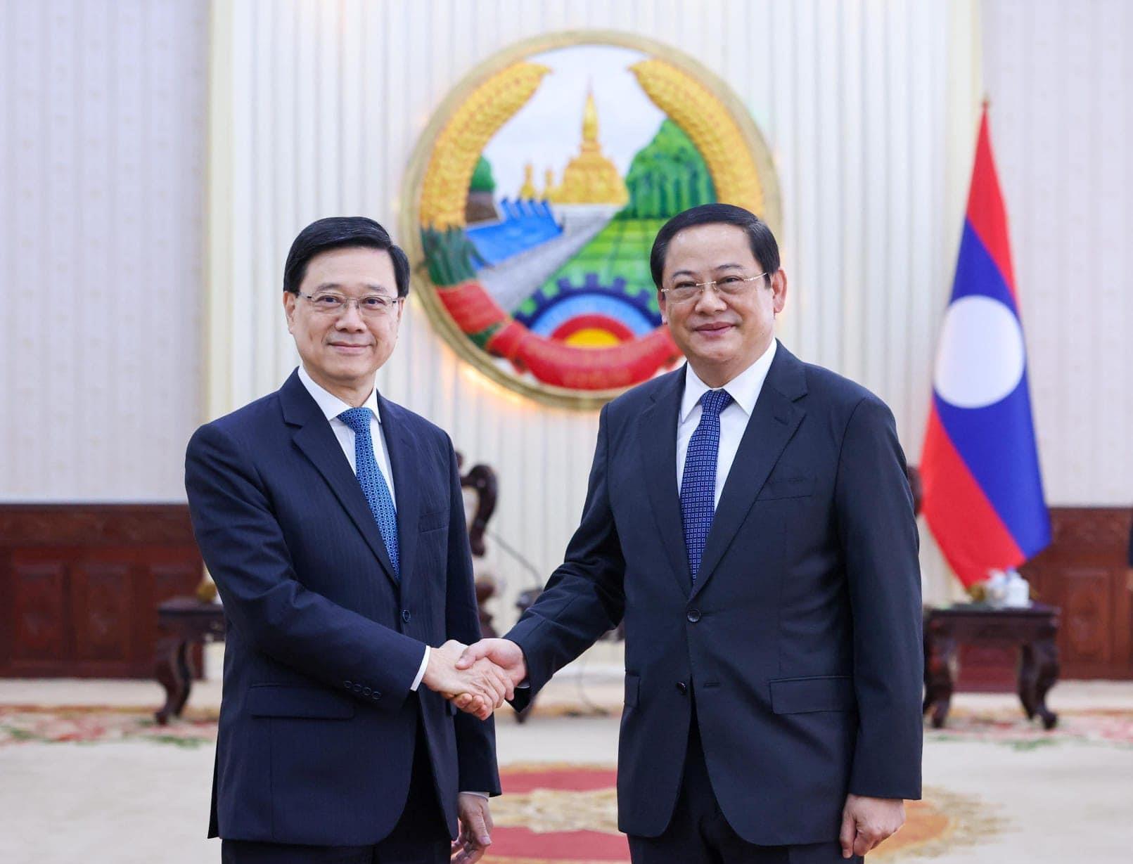 李家超東盟外訪　與老撾簽署12份合作備忘錄