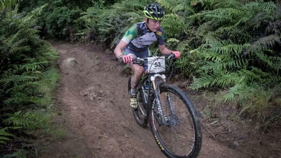 新西蘭女子山地單車手麥絲維爾。(網上圖片)