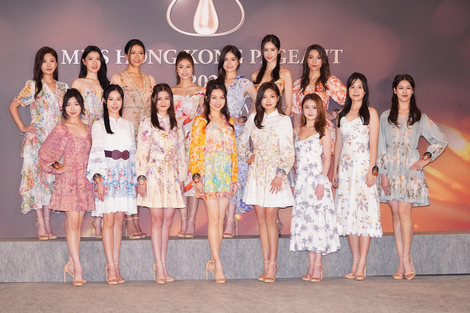 香港小姐2024｜郭恩程陳元元無晒影 15位佳麗花碌碌見傳媒