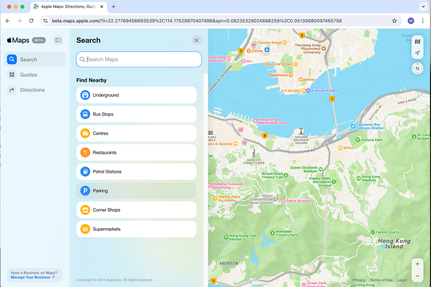 Apple Map終於有網頁版 不再是Google Map的專屬！