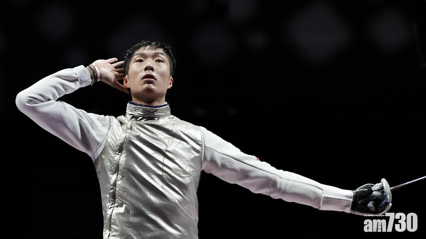 張家朗成功衛冕奧運男子花劍金牌。(相片由港協暨奧委會提供)